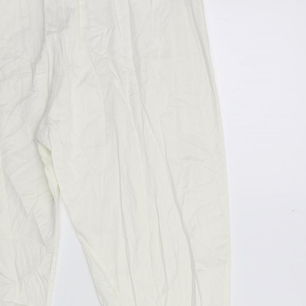 fraternity women Womens White Trousers Size 18 L27 in