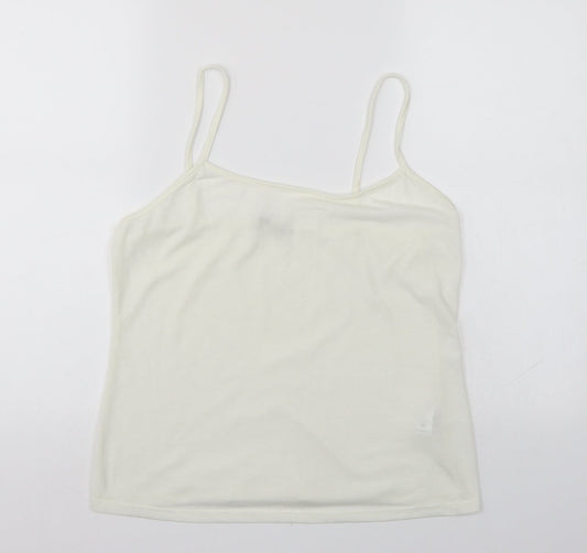 TU Womens White Basic Blouse Size 14