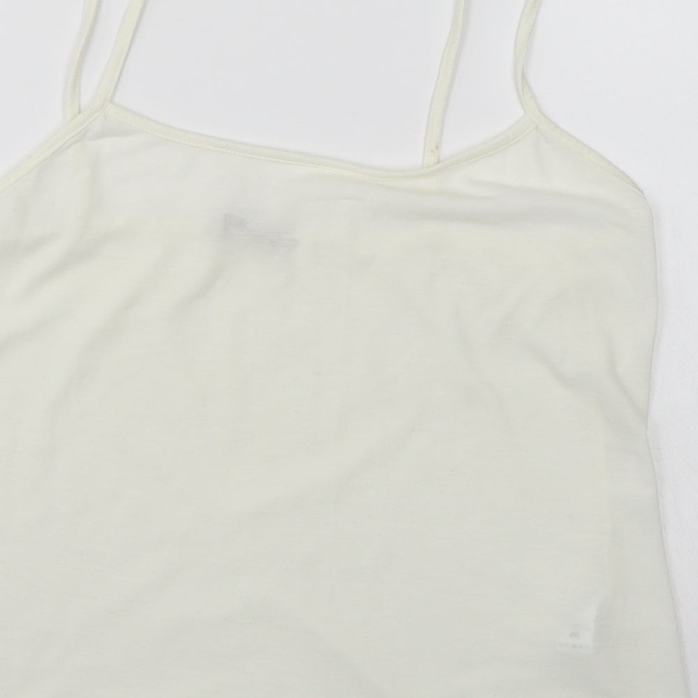 TU Womens White Basic Blouse Size 14