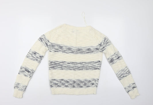 Papaya Womens Multicoloured Striped Pullover Jumper Size 10