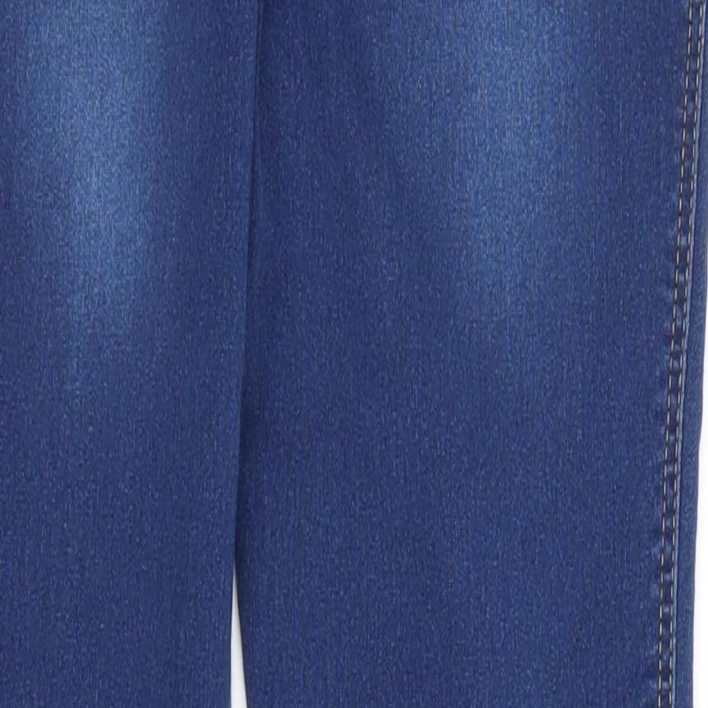 Nutmeg Womens Blue Denim Flared Jeans Size 14 L28.5 in