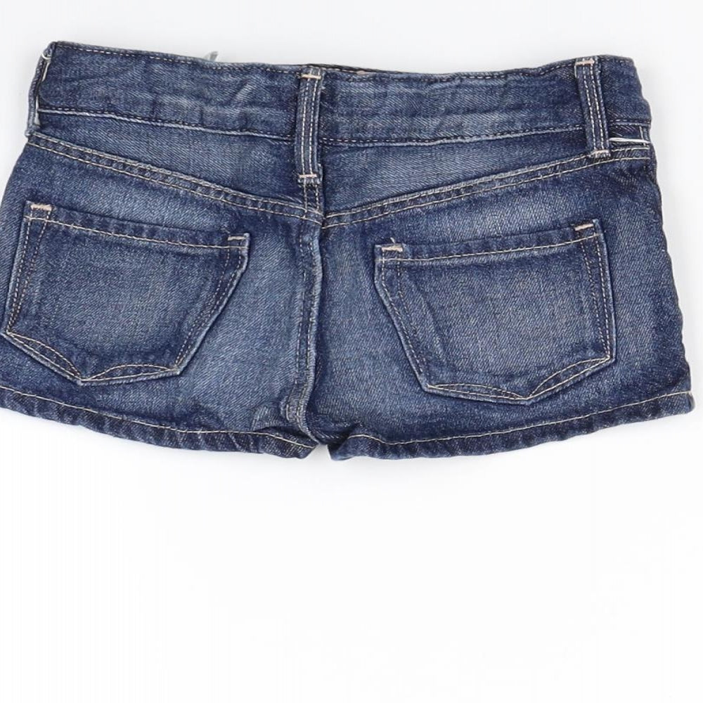 Preworn Girls Blue Cut-Off Shorts Size 4 Years