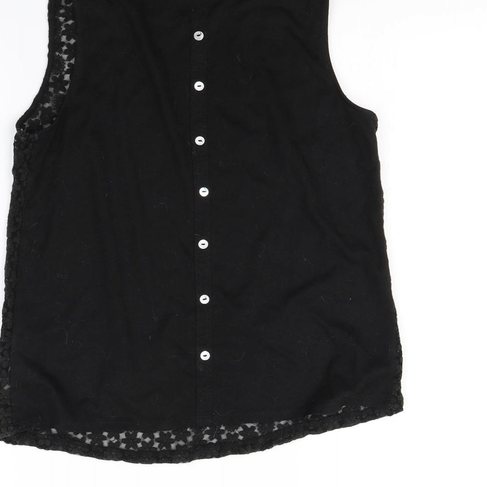 Womens UK Size 10 New Look Black Basic Tank