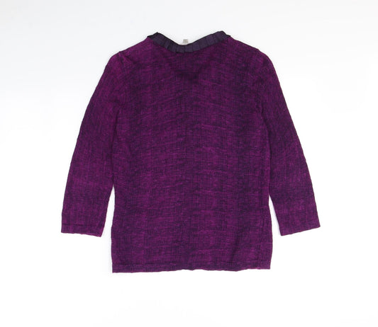 cc Womens Purple Cardigan Jumper Size S