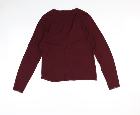 Debenhams Womens Red Cardigan Jumper Size 16