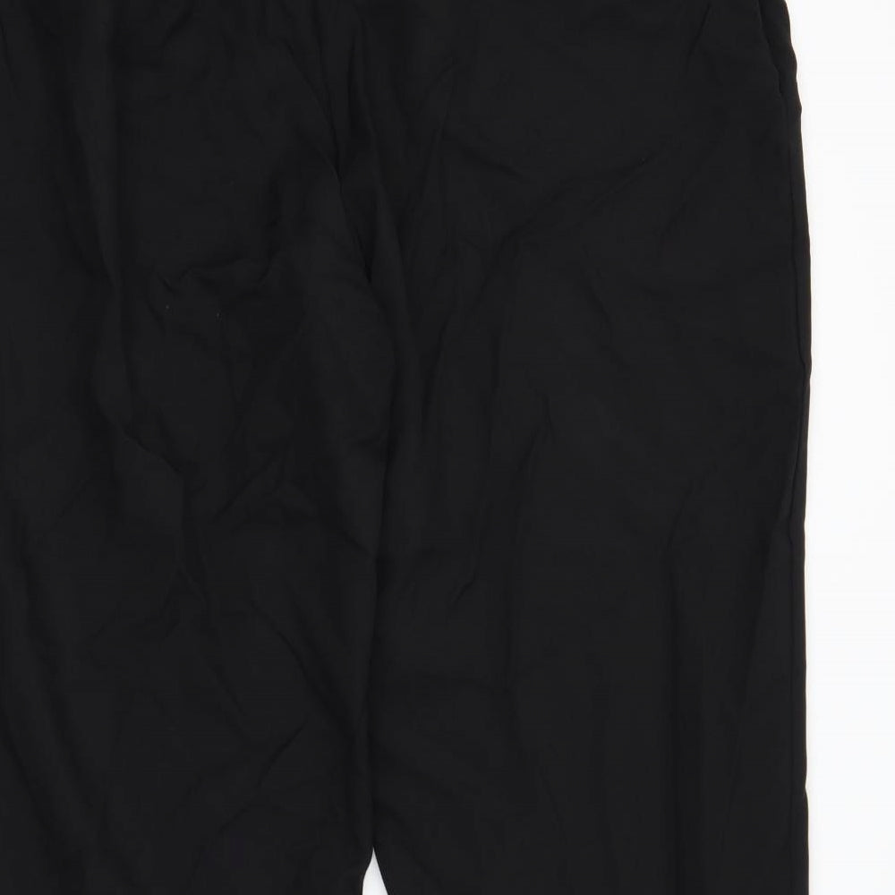 Womens UK Size 20 Preworn Regular Fit Black Trousers