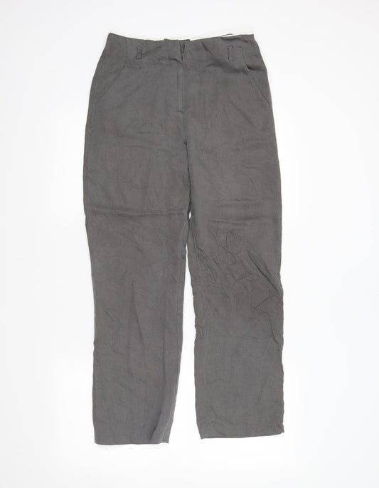 Womens UK Size S M&s Regular Fit Grey Trousers