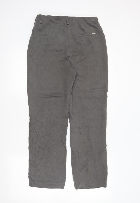 M&s Womens Grey Trousers Size S L27 in