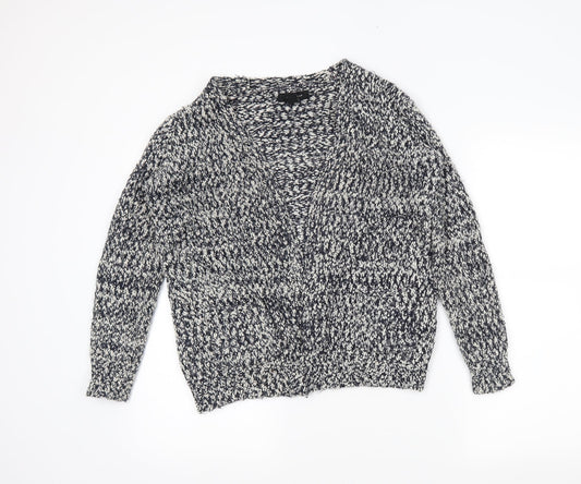 Atmosphere Womens Grey Herringbone Wrap Jumper Size 10