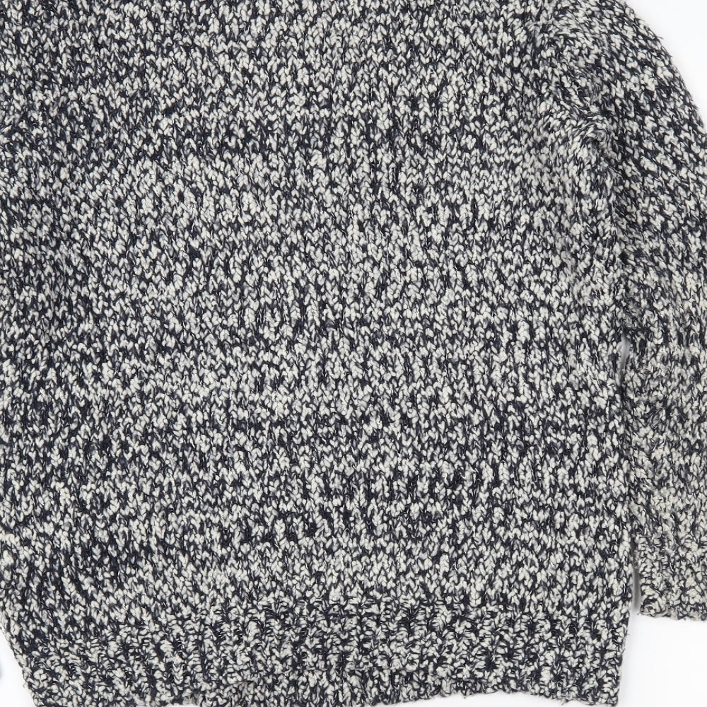 Atmosphere Womens Grey Herringbone Wrap Jumper Size 10