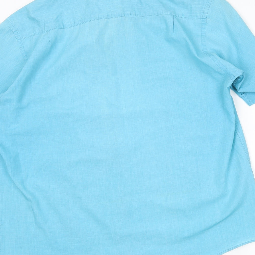 George Womens Blue Basic Button-Up Size L