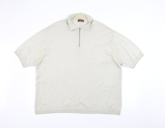 Womens UK Size 2XL Marks and Spencer White Basic Polo