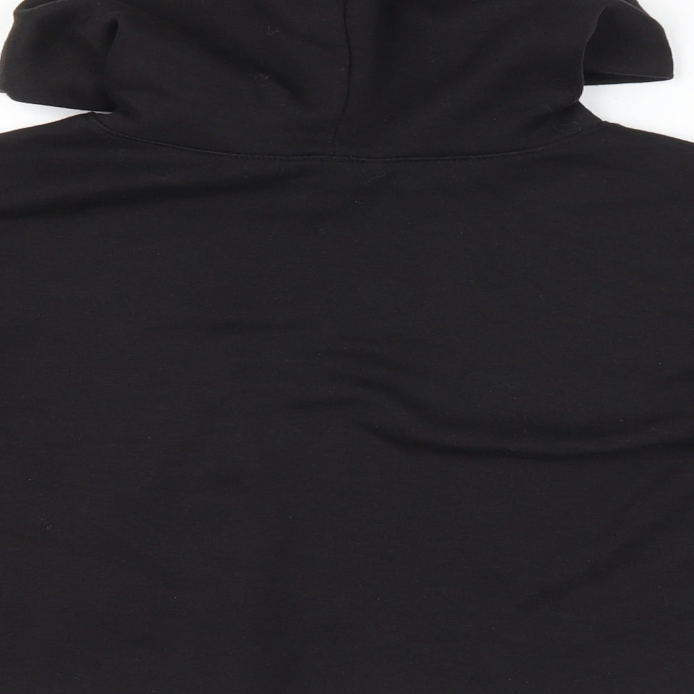 New Look Girls Black Striped Pullover Hoodie Size 12-13 Years - usa