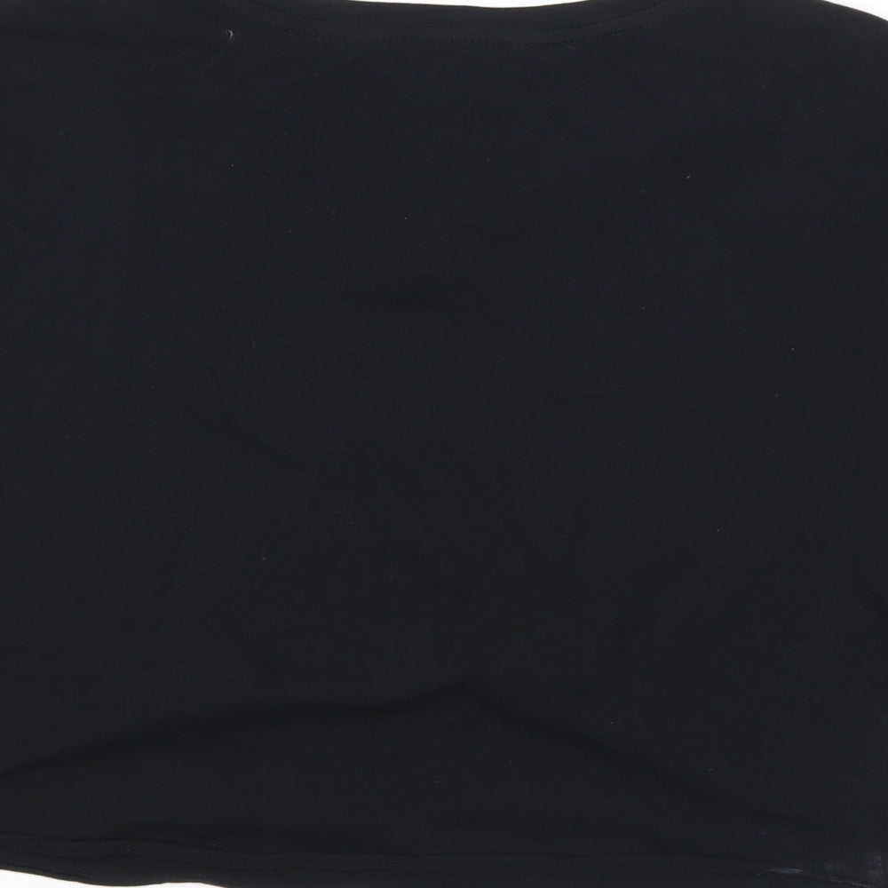 New Look Girls Black Cropped T-Shirt Size 12-13 Years - Colorado