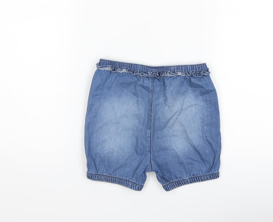TU Girls Blue Denim Cropped Jeans Size 18-24 Months - shorts