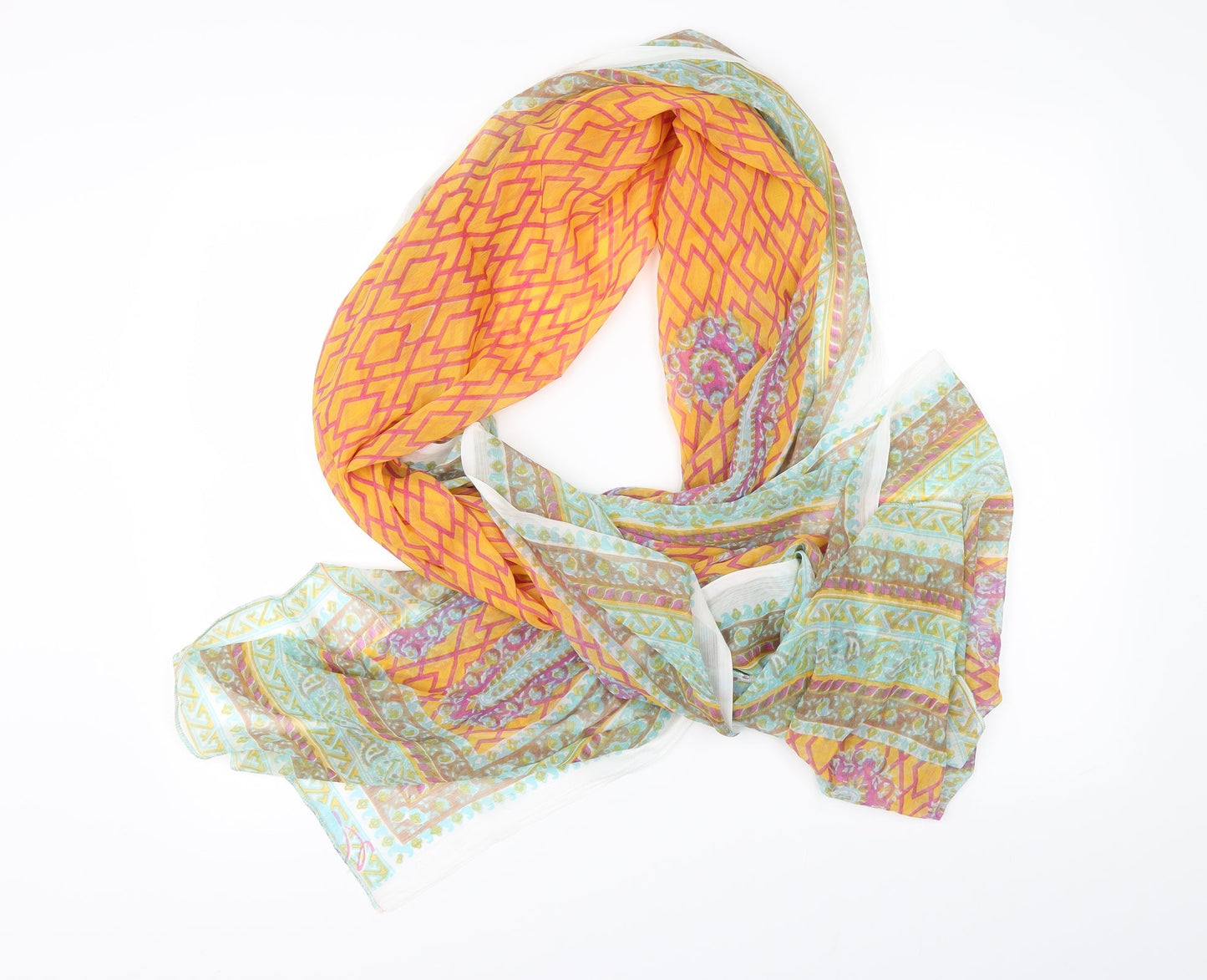 Preworn Womens Multicoloured Geometric Scarf