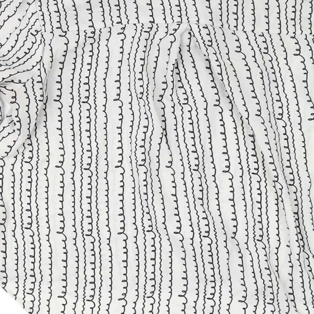 Papaya Womens White Striped Tunic Blouse Size 14