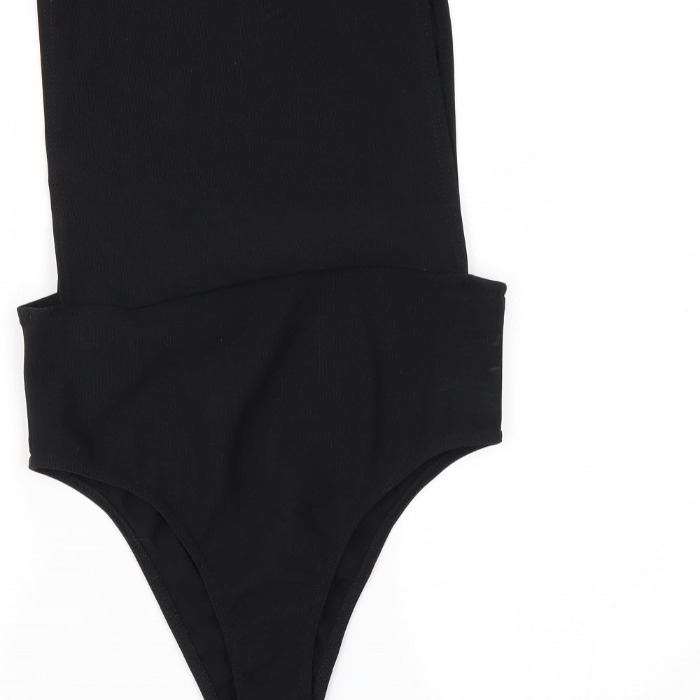 PRETTYLITTLETHING Womens Black Bodysuit One-Piece Size 10