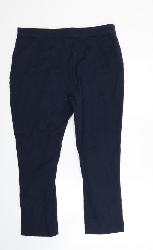 F&F Womens Blue Trousers Size 16 L24 in