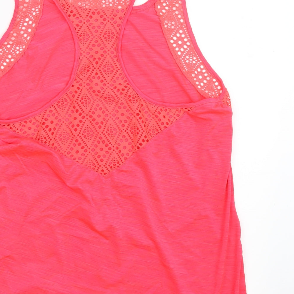 Womens UK Size L New Look Pink Basic Tank
