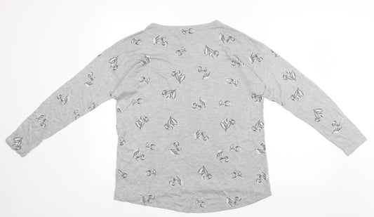 Womens UK Size M Monsoon Grey Basic T-Shirt