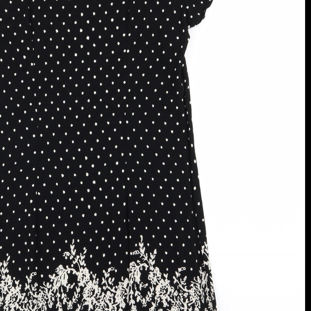 F&F Womens Black Polka Dot Pencil Dress Size 12