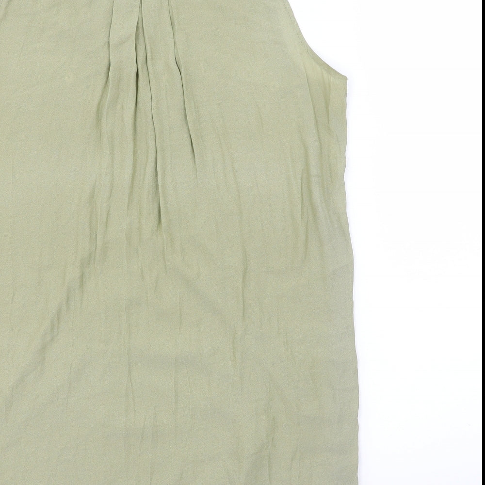 Womens UK Size 10 NEXT Green Basic Button-Up