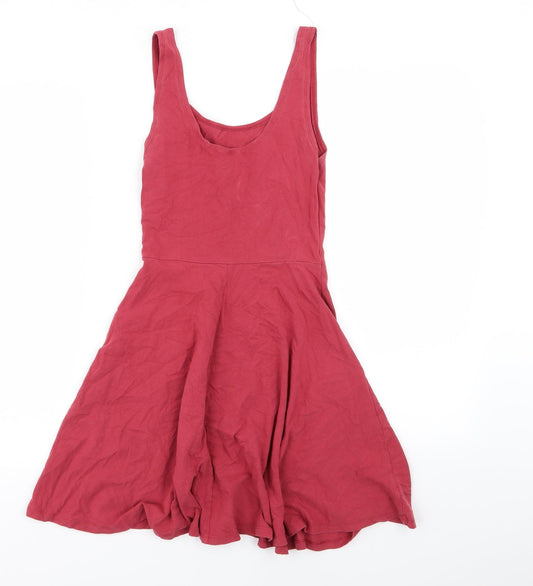 Topshop Womens Red Fit & Flare Size 6