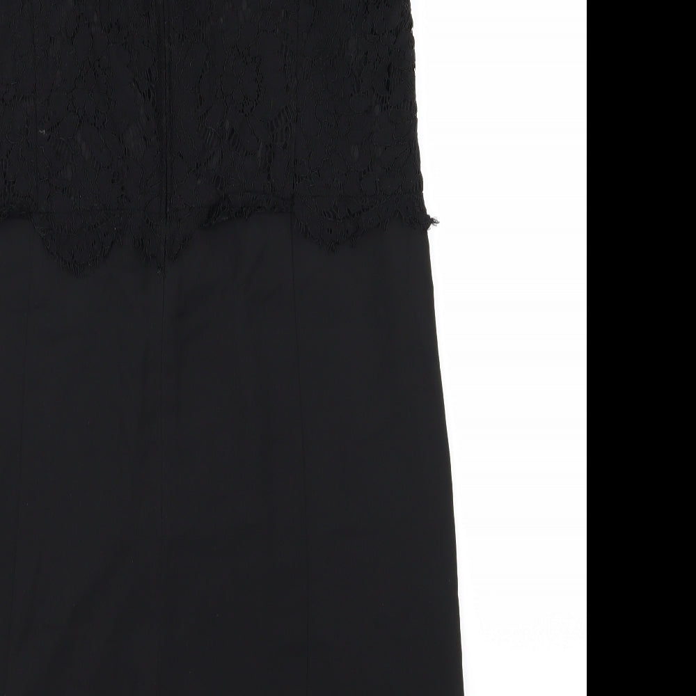 NEXT Womens Black Floral A-Line Size 10