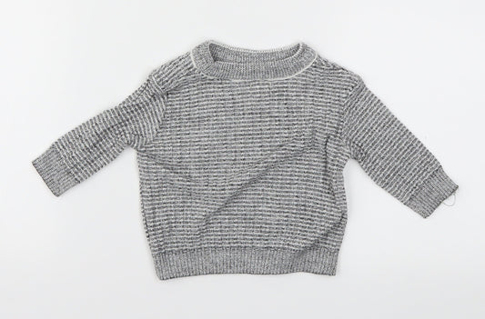 River Island Boys Grey Houndstooth Pullover Jumper Size 0-3 Months