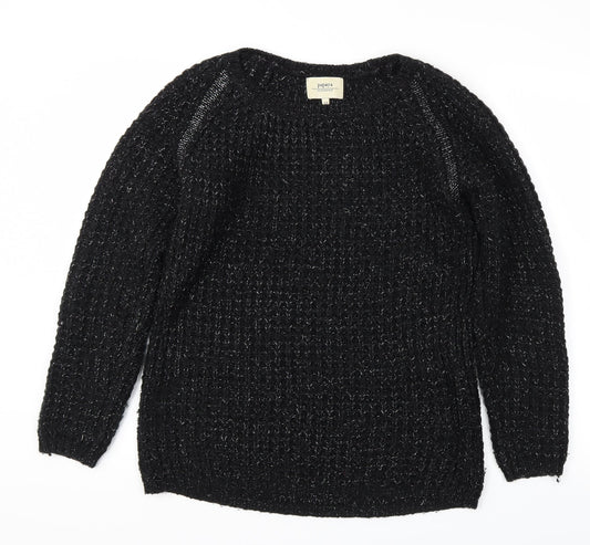 Papaya Womens Black Houndstooth Pullover Jumper Size 12