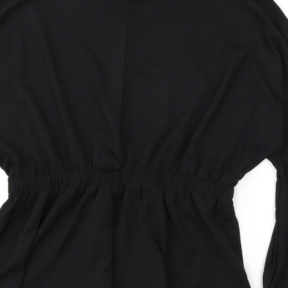 Papaya Womens Black Basic T-Shirt Size 12