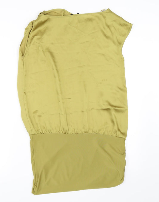 Womens UK Size 10 NEXT Green Tunic Blouse