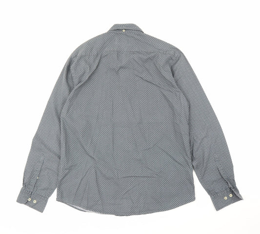TU Mens Grey Button-Up Size M
