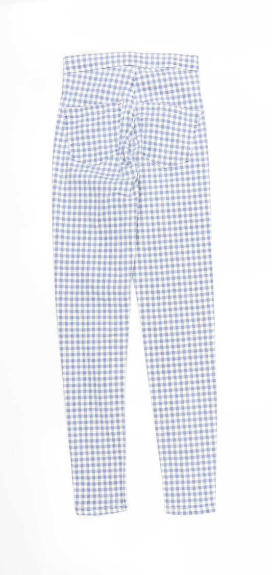 Womens UK Size 25 in Topshop Regular Fit Carrot Blue Trousers