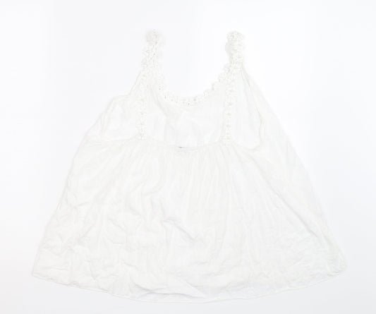Preworn Womens White Camisole Blouse Size L