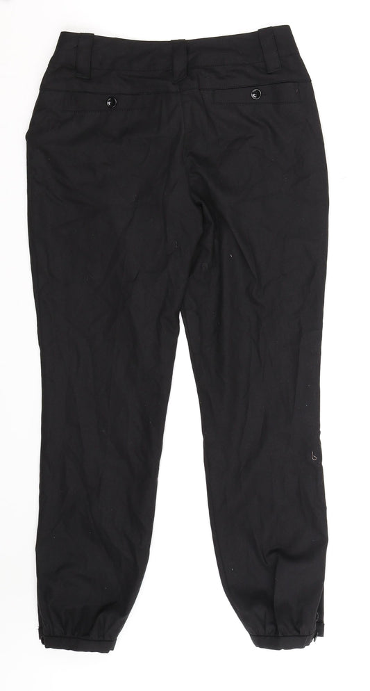 Womens UK Size 8 NEXT Regular Fit Black Trousers