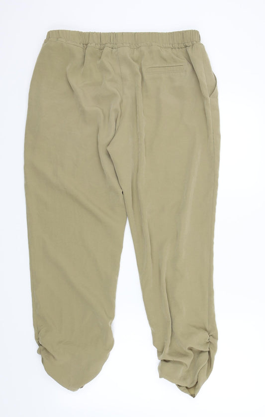 Select Womens Brown Bloomer Trousers Size 16 L28 in - Gathered ankles