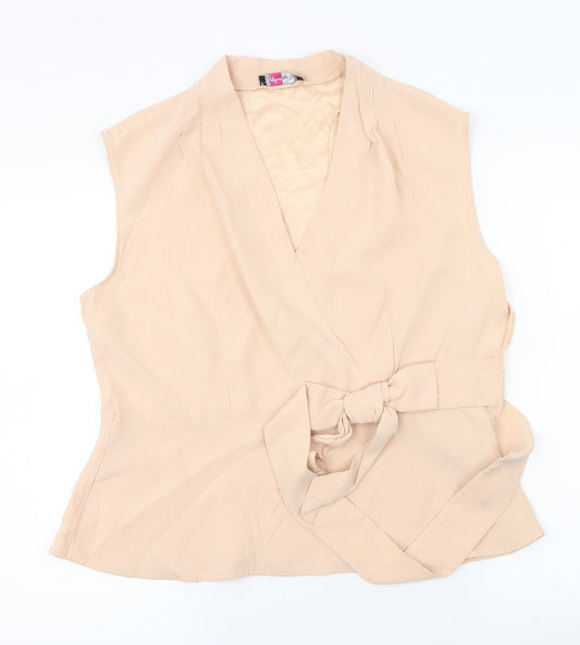 Tu Womens Pink Basic Blouse Size 14