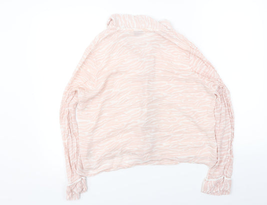 Womens UK Size M Dorothy Perkins Pink Basic Button-Up