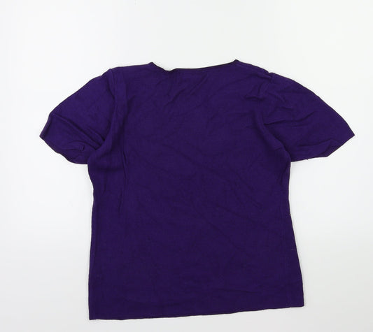 Berkertex Womens Purple Knit Pullover Jumper Size 10