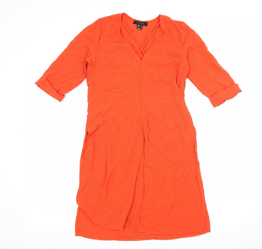 Womens UK Size 8 Atmosphere Orange Basic Blouse