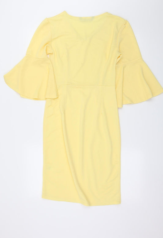 Collection London Womens Yellow Jersey A-Line Size 8