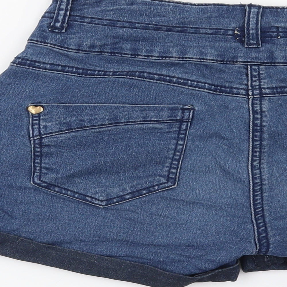 Dunnes Stores Womens Blue Cut-Off Shorts Size 28 in