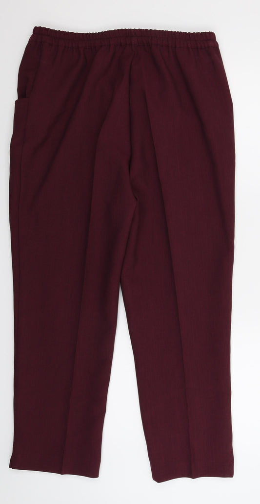 Womens UK Size 14 Special Collection Regular Fit Dress Pants Purple Trousers