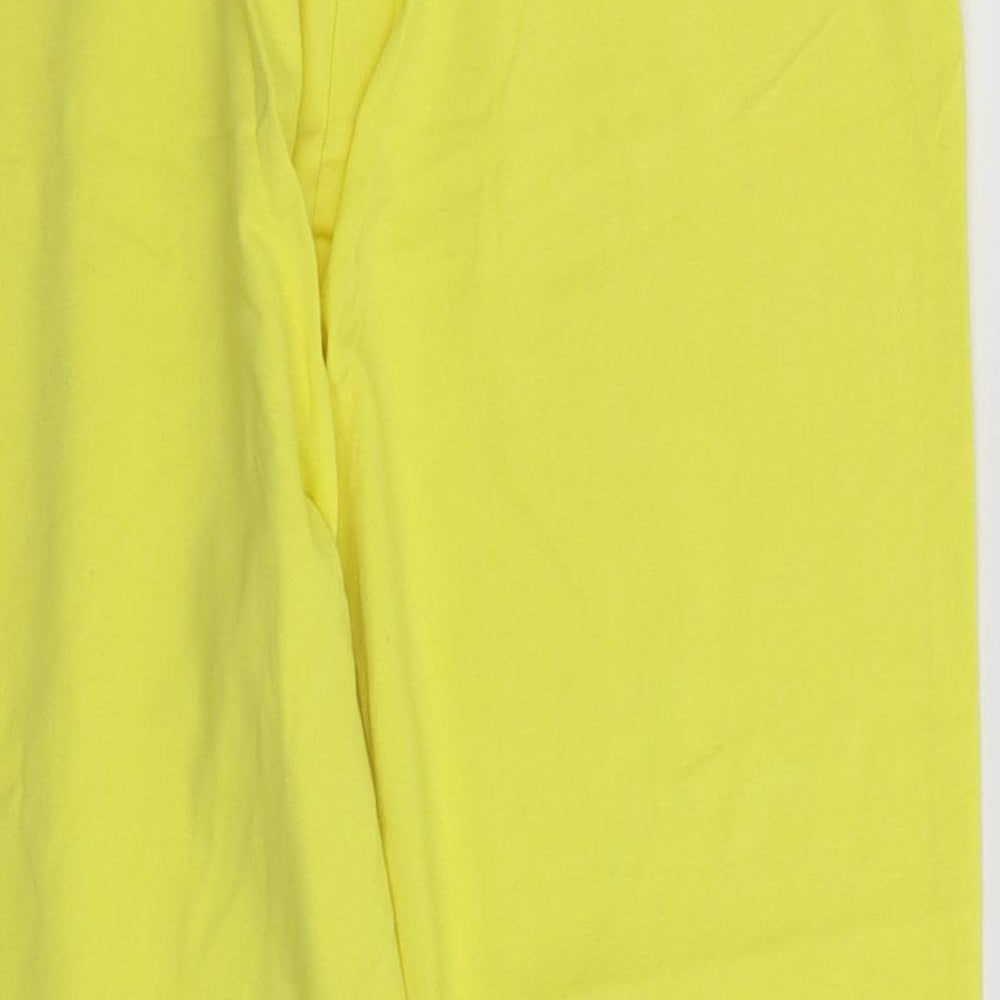 Papaya Womens Yellow Compression Leggings Size 12 L17 in