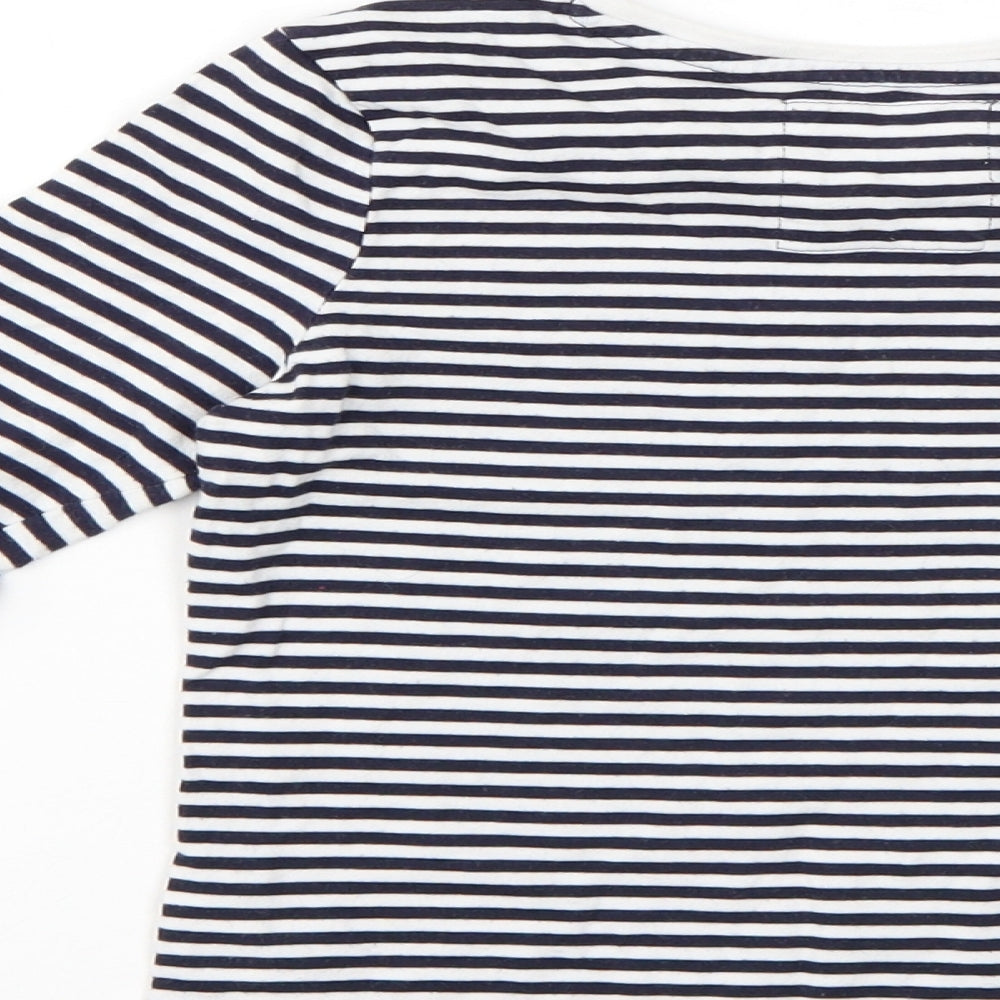 TU Boys Blue Striped Basic Casual Size 6 Years