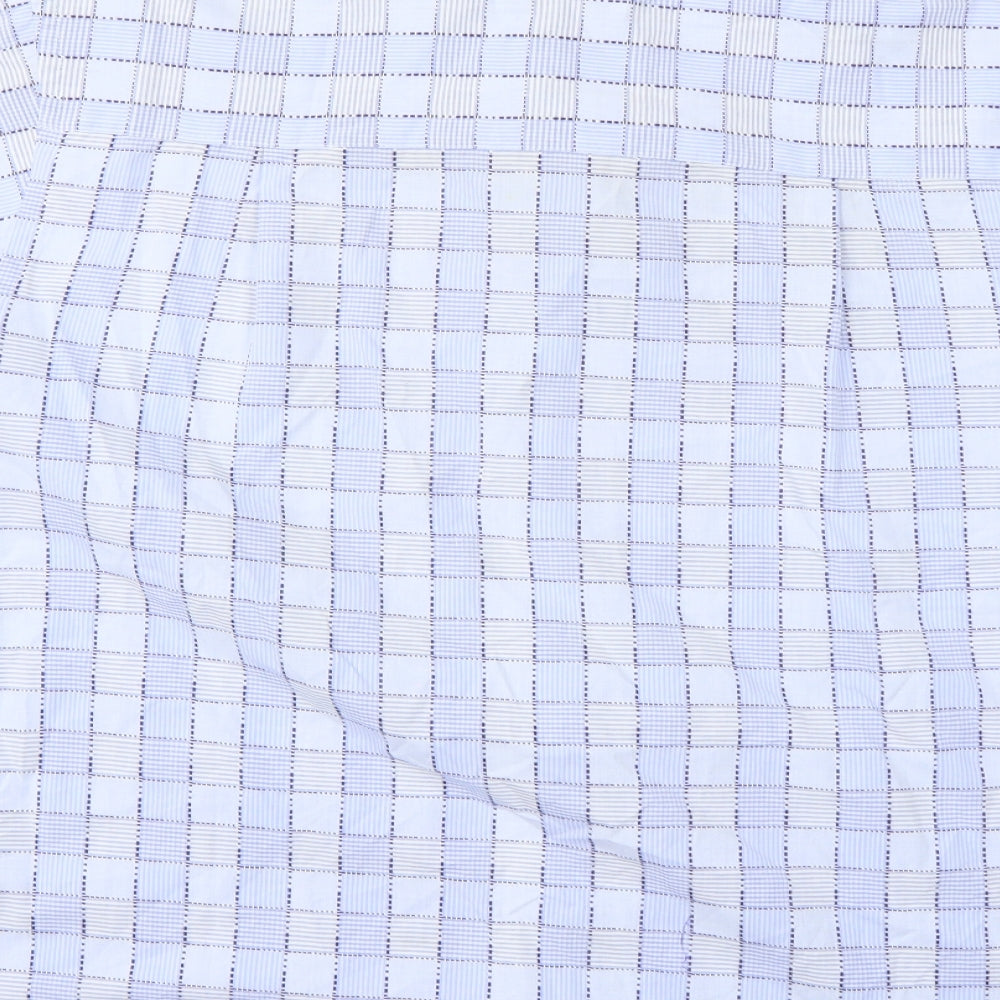 Wolsey Mens Blue Check Button-Up Size M