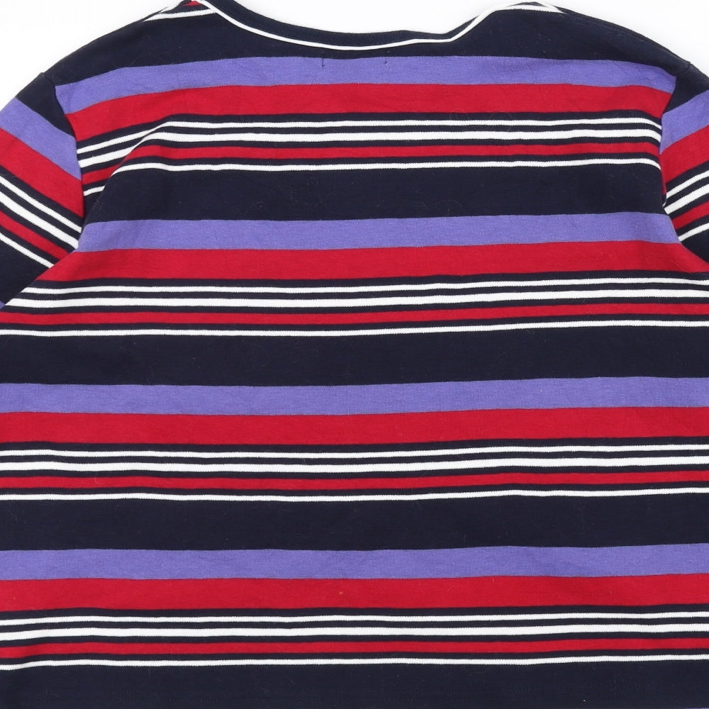 Damart Womens Purple Striped Pullover Jumper Size 14
