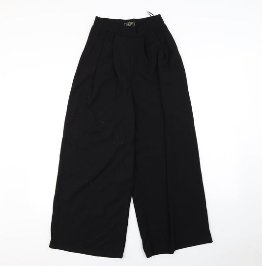 Womens UK Size 8 Lipsy Regular Fit Black Trousers